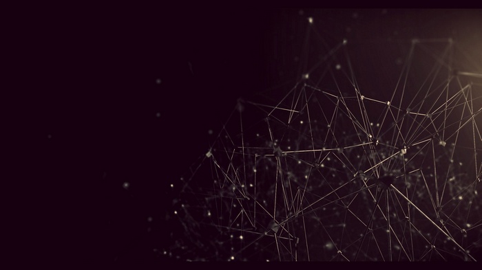 Abstract network of lines and nodes