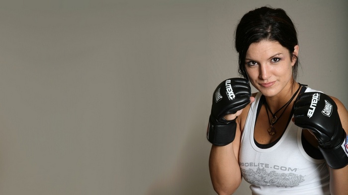 Gina Carano in boxing gloves