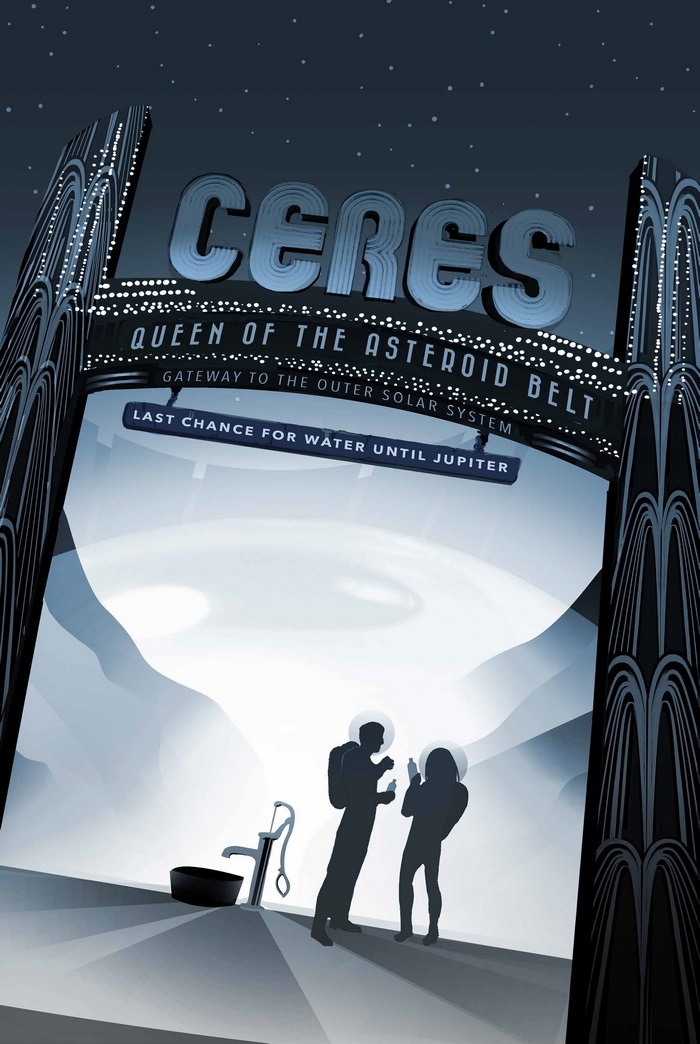 Ceres: Queen of the Asteroid Belt Travel Poster