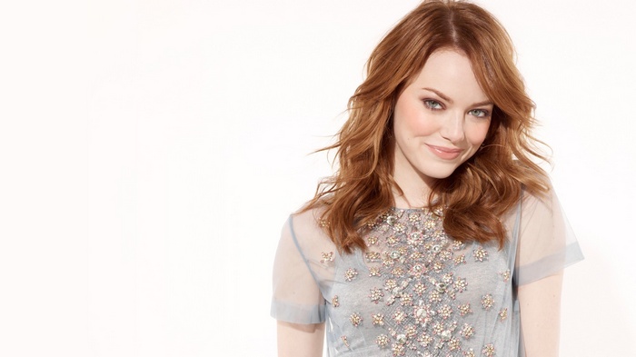 Emma Stone redhead actress in a sparkly dress
