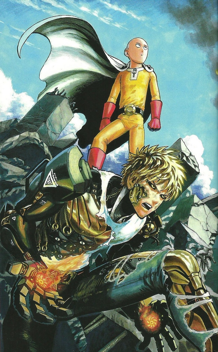 Saitama and Genos from One-Punch Man