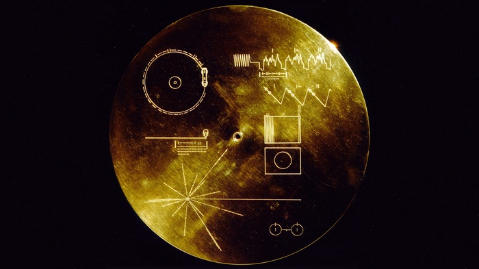 Voyager Golden Record in Space