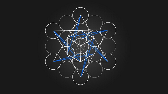 Geometric pattern with circles and triangles