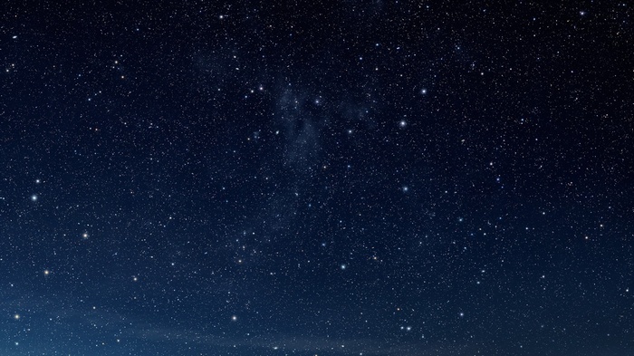 Starry night sky with constellations