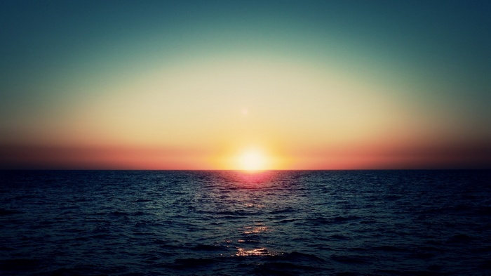 Sunset over the sea