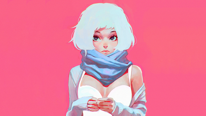 Ilya Kuvshinov, pink, drawing