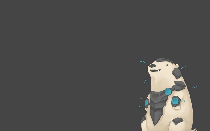 Volibear from League of Legends in minimalist style