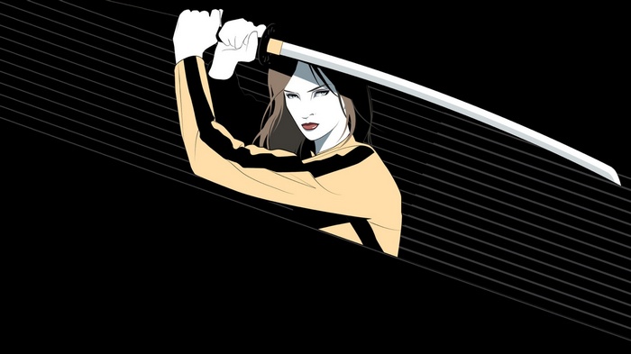 The Bride with Katana from Kill Bill