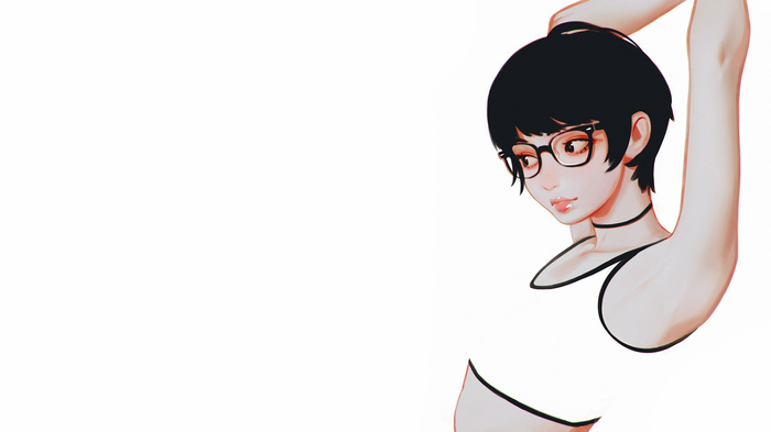 Drawing of a girl by Ilya Kuvshinov