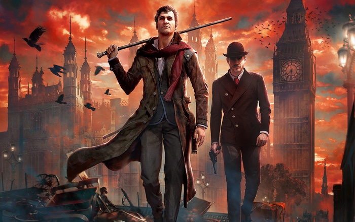 Sherlock Holmes and companion in London