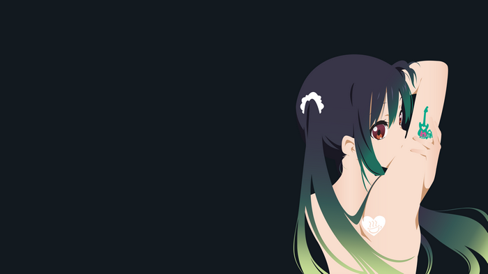 Nakano Azusa from K-ON! with tattoos