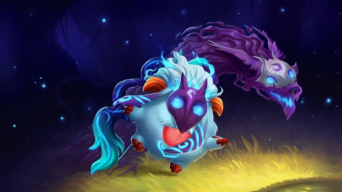 Kindred from League of Legends with Lamb and Wolf
