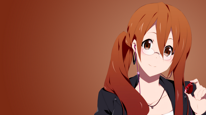 Sawako Yamanaka from K-ON! holding a red object