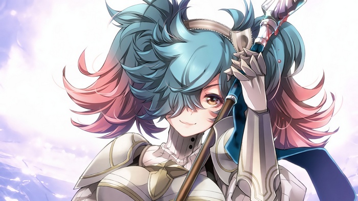 Pieri from Fire Emblem holding a spear
