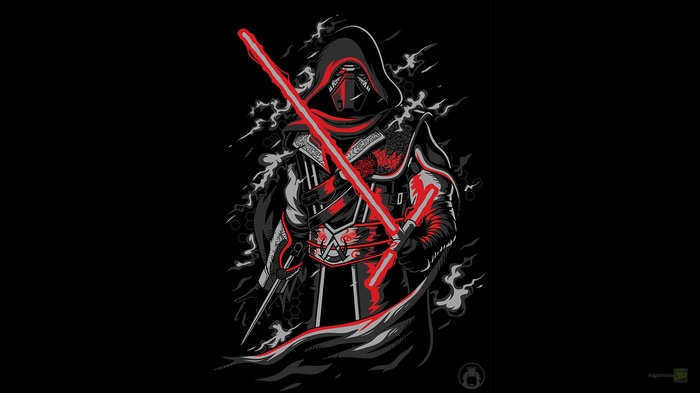 Kylo Ren with a red lightsaber