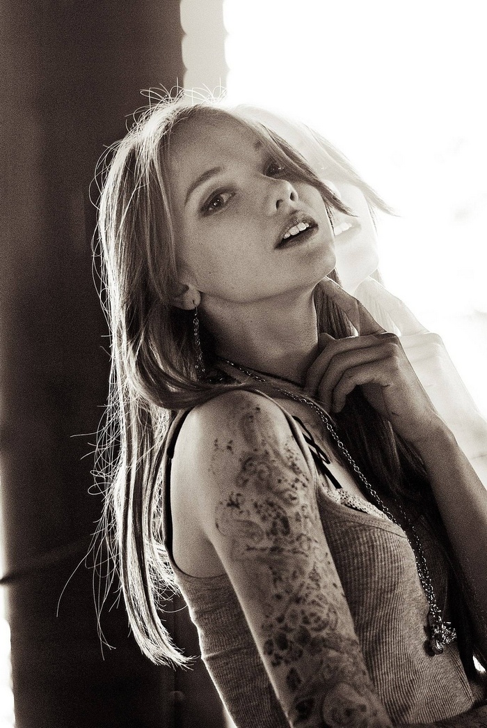 Olesya Kharitonova in monochrome portrait