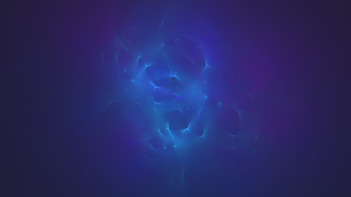 Abstract blue and purple fractal nebula