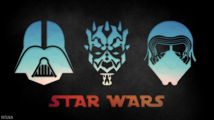 Star Wars Darth Vader, Darth Maul, and Kylo Ren icons