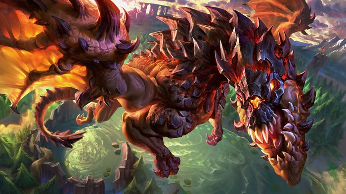 Brand, the fiery dragon from League of Legends