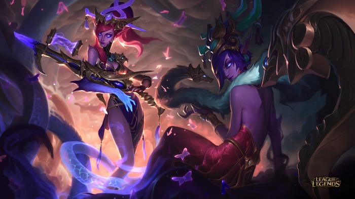 Morgana and Caitlyn from League of Legends