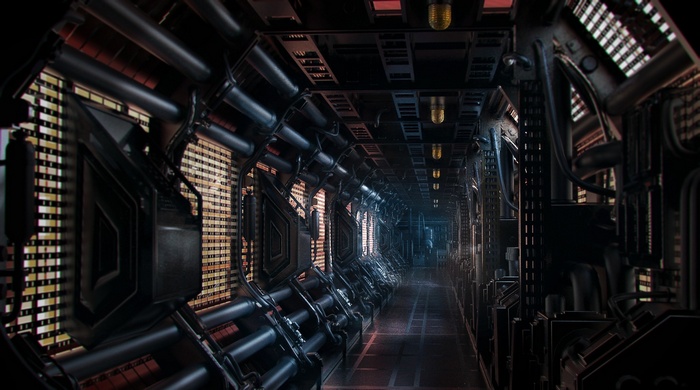 spaceship, science fiction, artwork, Nostromo