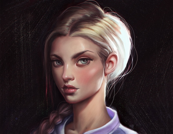 Artwork of a woman's face
