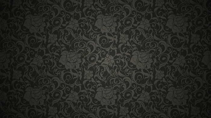 Dark floral pattern with swirls