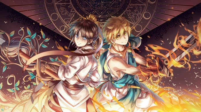 Ali Baba Saluja and Hakyruu Ren from Magi: The Labyrinth of Magic