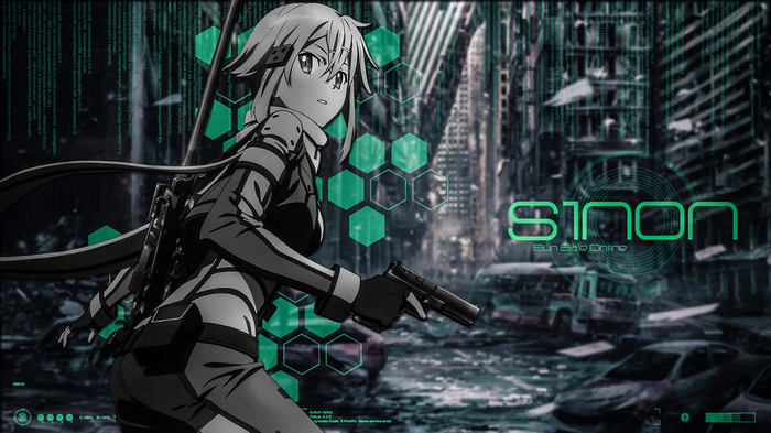 Asada Shino from Sword Art Online with Gun