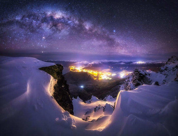 Milky Way over Queenstown, New Zealand in Winter