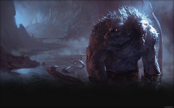Dungeons and Dragons Artwork of a Monster in a Cave
