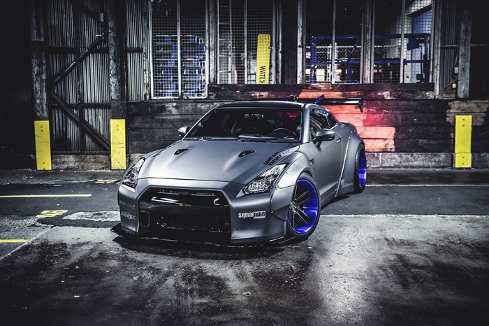 vehicle, car, Nissan GTR, modified, Nissan, silver cars