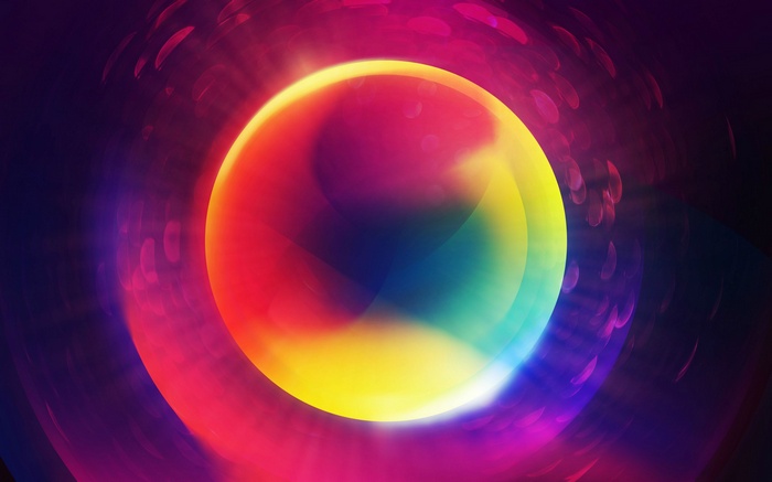 Abstract colorful circle with bokeh effect