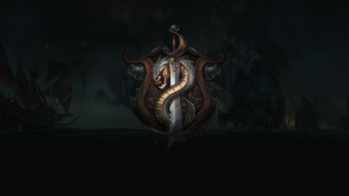 League of Legends emblem with sword and snake