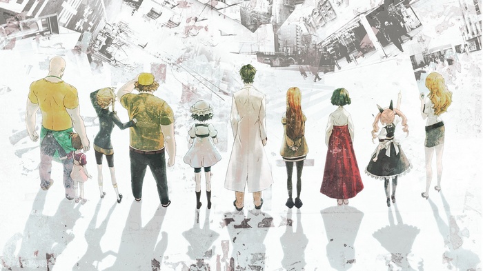 Steins;Gate Characters Looking Away