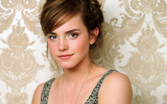 Emma Watson portrait with auburn hair