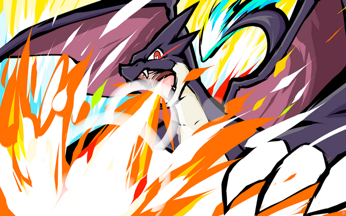 Pokémon, Shiny Mega Charizard Y, ishmam, Mega Charizard Y, Charizard