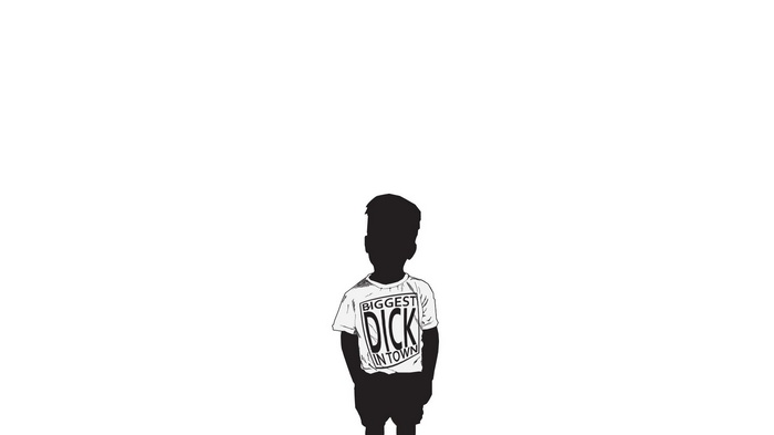 Silhouette of a child wearing a T-shirt