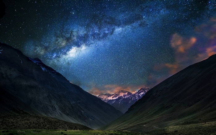 Milky Way over the Andes Mountains in Chile
