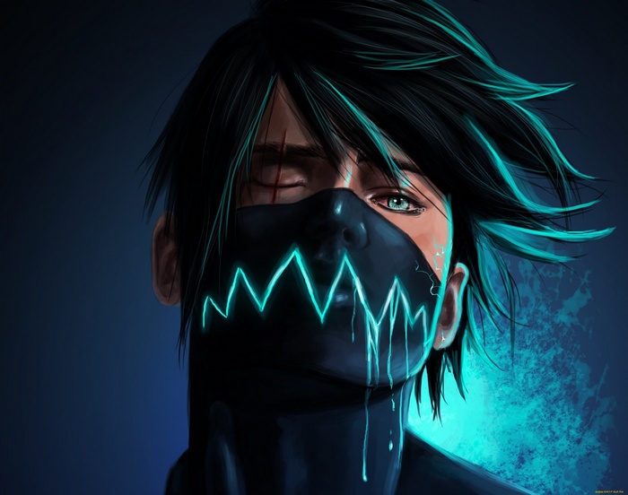 Hatake Kakashi, scars, face mask, anime