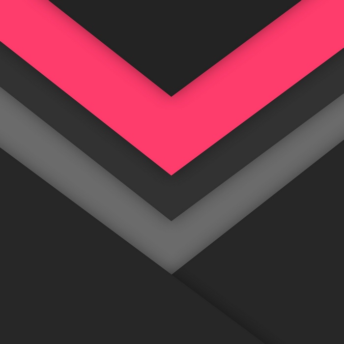 Abstract geometric shapes with pink and gray layers