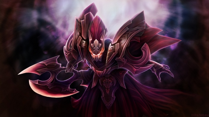 Spectre from Dota 2 holding an axe