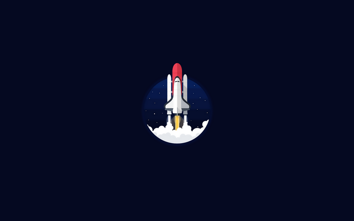 Space Shuttle Launching into Space