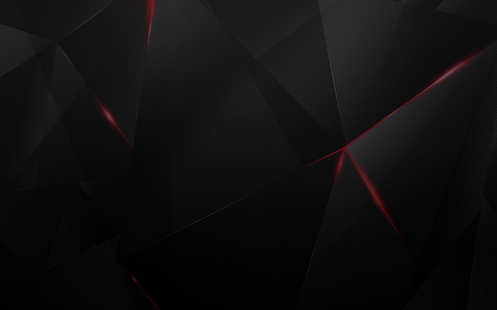 Abstract geometric digital art with red accents
