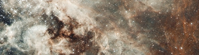 Colorful stars and nebulae in space