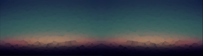 Minimalist geometric landscape with gradient sky