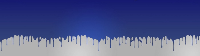 Abstract blue paint drips on a gray background