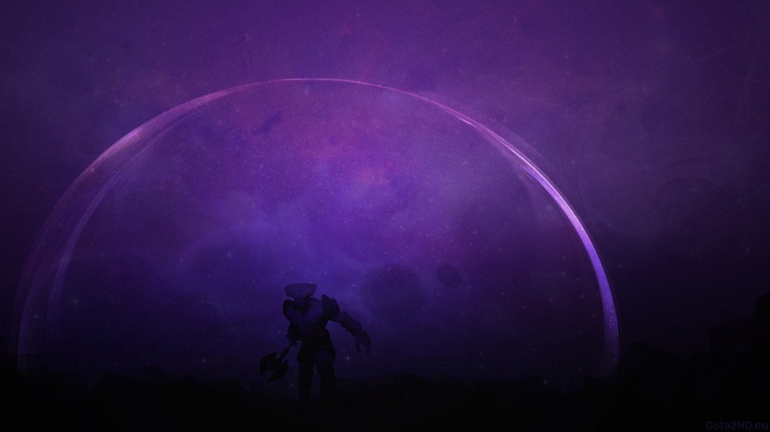 Faceless Void in Dota 2 with a purple energy shield