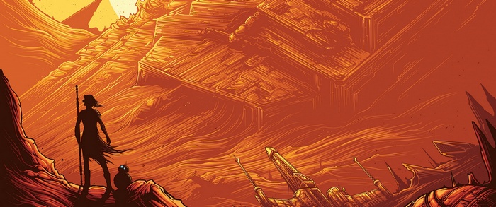 Star Wars Rey and BB-8 on a Desert Planet