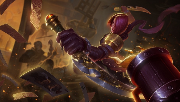 Twisted Fate from League of Legends with cards